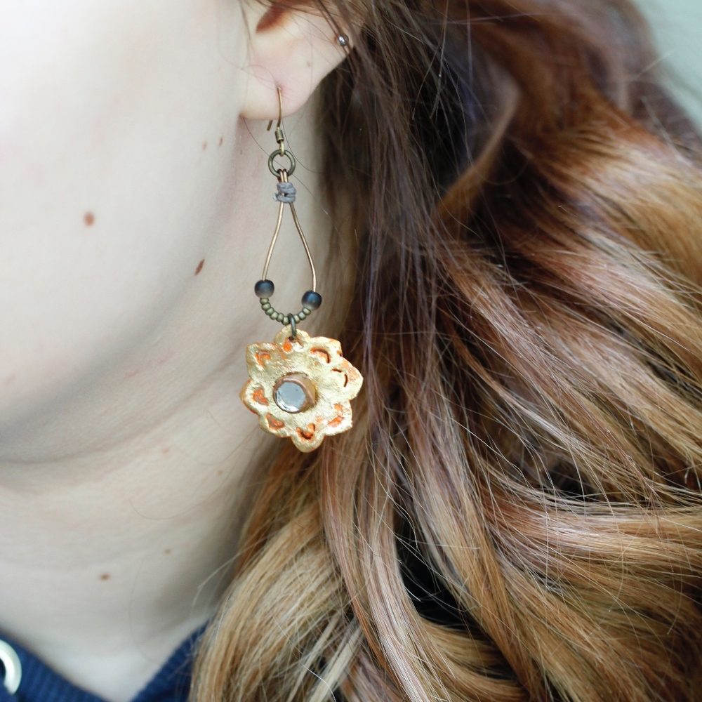 Handmade Vintage Earrings - Picture 2 of 7